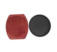 HEMOTON Piastra Ghisa per Fajitas Set Antiaderente per con Base Legno per Domestica e Compatibile con Induzione