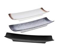 HEMOTON - Piatto Rettangolare in Ceramica per Sushi, 3 Pezzi, in Stile Giapponese, per servire Piatti da tavola per casa, Ristorante