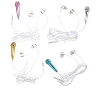 HEMOTON Piccolo Microfono 4 Pezzi Set Mini Microfono per Telefono Registrazione Telefono Microfono Telefono Canto Microfono Telefono Mini Cellulare Microfono Portatile