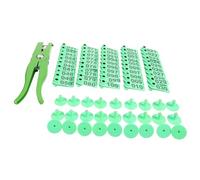 HEMOTON Pinza per Marchi Auricolari in Plastica Verde per Maiali e Pecore, Design Leggero e Anti-invecchiamento, Kit Completo 103 Pezzi per Allevamento Efficiente