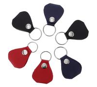 HEMOTON Plettri Per Ukulele 6 Pezzi Plettri Per Chitarra Supporto in Pelle Borsa Per Chitarra Portachiavi a Un Quarto Porta Plettro in Pelle Borsa Per Plettro Per Chitarra Accessori Basso