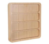 HEMOTON Porta Cinturini Orologio in Bambù Coperchio Acrilico Custodia Organizzatrice per Accessori da Orologio 4 Scomparti e Vassoio Spostabile