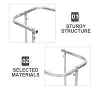 HEMOTON Porta Sacco Spazzatura da Esterno Robusto in Metallo Supporto Antivento per Sacchi Foglie e Rifiuti Supporto Portatile per Giardino Prato Picnic e Pulizia all Aperto