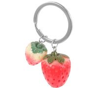 HEMOTON Portachiavi Fragolina Simpatico e Leggero Ciondolo Forma di Frutta per Borse e Chiavi Decorazione Appesa Cartoon Accessorio Donna Chic e Pratico