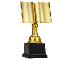 HEMOTON Premio Multifunzione Compatto per Concorso di Lettura, Oro | Riconoscimento per Vincitori, Plastico Leggero, Uso in Biblioteche e Case, Ricordo Pratico