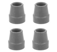 HEMOTON Punte in Gomma Antiscivolo Quadruple per Bastoni da Passeggio 16mm, Set da 4 Pezzi Grigie, Punte di Ricambio per Ausili Mobilità Anziani, per Superfici Interne ed Esterne