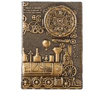 HEMOTON Quaderno Rigido PU Vintage A5 per Scrittura, Disegno e Schizzi | Finitura Oro, Stile Semplice ed Elegante, per Amici e Compagni, Adatto a Poesie e Disegni