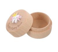 HEMOTON Scatolina Porta Dentini Da Latte in Legno Contenitore Denti Per Ragazzo Ragazza Ragazza Piccoli Scatola Per Dentini Da Latte Ricordo Per Conservare Riccioli