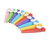 HEMOTON Set 10 Pezzi Kazoo Giocattolo in Plastica per Bambini, Strumento Musicale Portatile per Principianti, Accompagnamento Musicale Semplice e Educativo per Tutte le Età Colore Casuale