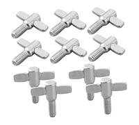 HEMOTON Set 10 Viti per Batteria M8 in Lega di Alluminio Argento, Accessori Robusti e Facili da Installare per Piatti e Tamburi, per Musicisti