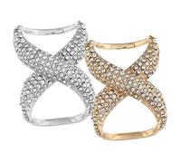 HEMOTON Set 2 Anelli per Sciarpa con Cristalli in Lega Fermagli per Scialle e Cravatte da Camicia Accessori Eleganti per Fissare Sciarpe Spesse e Camicie Oversize