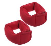 HEMOTON Set 2 Pesi Regolabili per Caviglie e Polsi Rossi Cinturini Sicuri e Imbottitura Resistente Braccialetti Ponderati per Allenamento Fitness Camminata e Esercizi di Forza per Uomo