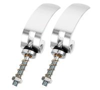 HEMOTON Set 2 Pezzi di Adattatori in Lega di Alluminio per Attacco Rimorchio Bicicletta, Design Piatto Pieghevole Argento, Accessorio per Traino Bici e Carrello Bici