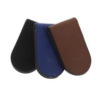 HEMOTON Set 3 Fermasoldi in Pelle PU Resistente Cuciture Raffinate Clip Sottile per Portafoglio e Carte di Credito Organizer Portafogli Uomo Donna per Viaggi e Uso Quotidiano