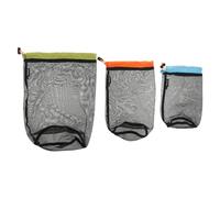 HEMOTON Set 3 Sacchi a Compressione per Sacco a Pelo e Abbigliamento, Borsa da Viaggio Leggera con Rete Traspirante, Coulisse, Misure S/m/l per Campeggio, Escursionismo e Zaino in