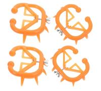 HEMOTON Set 4 Pezzi Anello per Naso Vitello in Plastico Arancione, Strumento Essenziale per Svezzamento Facile del Bovino, Clip Semplice e Facile da Usare per Allevatori