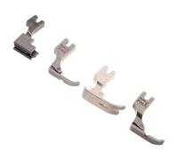 HEMOTON Set 4 Pezzi Piedini Pressori per Macchina da Cucire Industriale P351 S518ns P36n P36ln in Acciaio Argento Riduzione Rumore, Design Versatile per Cucito Professionale
