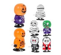 HEMOTON Set 7 Pezzi Giocattoli a Carica Halloween, Design Cartoni Animati, Plastica Leggera, Giocattoli Divertenti per Feste e Bomboniere, e Decorazioni Tematiche