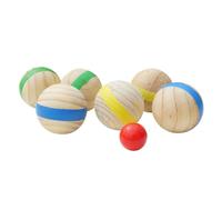 HEMOTON Set da 7 Palline in Legno per Bocce da Esterno, Gioco Interattivo, Palline Rotolanti per attività all’Aperto su Erba e Spiaggia Colore Casuale