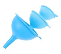 HEMOTON Set di 3 Imbuti in Silicone Blu per Olio da Cucina, Facili da Usare, per Riempire Bottiglie e Trasferire Liquidi
