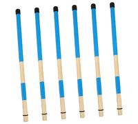 HEMOTON Set di 3 Paia di Spazzole per Batteria in Bambù Strumenti Percussione Leggere e Facili da Trasportare Design Semplice e Confortevole per Studenti e Adulti