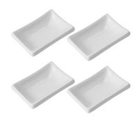 Hemoton - Set di 4 ciotole per salse, in ceramica, per salse, salse, salse, salse, salse, spezie, verdure, per sushi e soia, 8,3 x 5,5 x 2,5 cm