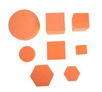 HEMOTON Set di 8 Cubi Geometrici Arancioni in Schiuma Leggero e Facile da Pulire, Accessori Decorativi per Fotografia e Sfondi Modelli di Cubo per Gioielli e Makeup