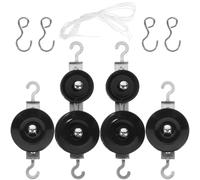 HEMOTON Set di Pulegge in Ferro Nero Portatile e Versatile per Esperimenti di Meccanica e Lezioni di Fisica, per Laboratori Scolastici e Didattica a Casa