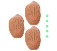 HEMOTON Set di Trucchi Magici Conchiglia Gusci di Noce 3 Pezzi e 5 Palline in Silicone per Gioco Educativo e Spettacoli Divertenti