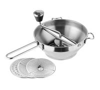 HEMOTON Set Pappa In Acciaio Inox Schiacciapatate Manuale Verdura Schiacciapatate Con 3 Dischi Intercambiabili Per Fare Marmellate Utensile Cucina Per Pappe