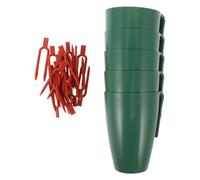 HEMOTON Set Vasi da Trapianto per Fragole in Plastica con Forca Supporto 5 Pezzi, Vaso per Piante da Interno con Drenaggio, Adatto per Coltivazione e Germinazione di Piantine di Fragole