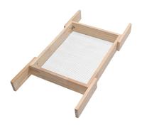 HEMOTON Setaccio da Giardino in Legno con Manico Smontabile 44x34 Cm, Filtro a Rete per Terreno e Sabbia, Setaccio per Compost e Rocce, Strumento Multifunzionale per Giardinaggio