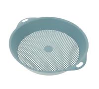 HEMOTON Setaccio da Giardino Portatile in Plastica Blu 28x31x5 Cm con Maglie da 3 Mm per Filtraggio Preciso di Terriccio, Compost e Ghiaia - Attrezzo Multifunzione per Orto e Bonsai
