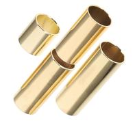 HEMOTON Slide per Chitarra in Metallo Set 4 Pezzi Bastoncini Slide per Chitarra Elettrica Acustica Basso Diverse Misure per Suonatori Strumenti Musicali Portatili