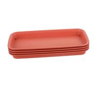 HEMOTON Sottovasi Resistenti per Piante 4 Pezzi Rettangolari per Vasi di Fiori Vaschette -Goccia per Interni/Esterni