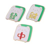 HEMOTON Spilla da Abito Mahjong 3 Pezzi Personaggio Cinese, Spilla Portafortuna per Donna, Accessori per Sciarpa, Cappello e Vestiti, Spille da Festa Multiculturali Resistenti al Colore