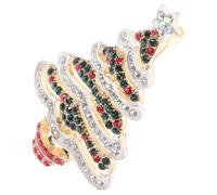 HEMOTON Spilla Decorativa a Forma di Albero di Natale Strass Accessorio per Abbigliamento e Costumi Decorazione Natalizia per Vestiti e Borse per Atmosfera Festiva di Natale