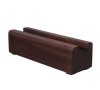 HEMOTON Supporto per Specchio da Terra in Legno Marrone, Anti-Scivolo | Base Curva Contemporanea, Sostegno Stabile per Cornici e Quadri, Uso Versatile su Pavimento