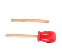 HEMOTON Tamburo Di Pesce in Legno Asta Di Supporto Per Campanelli Set Di Percussioni in Legno Portatile Blocco Di Toni Musicali Per Ragazzo Ragazza e Adulti