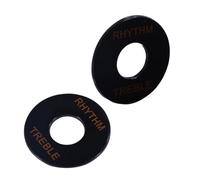 HEMOTON Tappetino Interruttore Vie per Parti di Chitarra Elettrica Realizzato Materiali di Premium e Durevole Esterno in Plastica Nera di Scritte in Rilievo Dorate