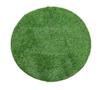 HEMOTON Tappeto in Erba Sintetica Rotondo 80 Cm per Decorazioni da Tavolo, Manto Erboso Artificiale per Uso Interno Ed Esterno, Centrotavola Verde per Cucina e Picnic