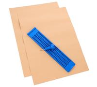 HEMOTON Tavoletta Braille in Plastica Blu Resistente per Scrittura Braille Stilo, 27 Righe e 30 Caselle, Kit Completo per Non Vedenti Carta per Esercizi