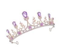 HEMOTON Tiara da Sposa Corona Nuziale Strass Lucenti, Fascia per Chioma Elegante per Matrimoni e Feste, Copricapo da Donna Comodo e Resistente in Materiale Robusto