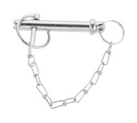 HEMOTON Trailer Jack Pin Heavy Duty Spring Secured Pin With Chain For Tractor Hitch Accessories And Secure Axle Mounting