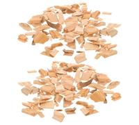 HEMOTON Trucioli di Legno per Barbecue in Cipresso 400g 3-5 Cm, Set da 2 Sacchetti per Affumicatura Carne, Accessori per Grigliate e Affumicatori Domestici, per Anatra Arrosto, Pancetta