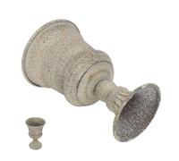 HEMOTON Urna Decorativa Vintage in Ferro, Stile Greco per Fiori Secchi | Uso Interno ed Esterno, per Composizioni Floreali Fresche o Secche, Arredo Rustico per Casa e Studio