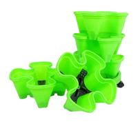 HEMOTON Vaso Da Fiori Impilabile Multistrato Vaso Da Fiori A Torre Per Fragole Vasca Per Piantare Fragole A Torre Impilabile Abs