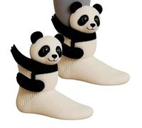 Hemousy 3D Knited Animal Socks for Women Kids, 1 Pair Funny Novelty Floor Sock for Christmas - Cute Animal Winter Highland Cow Socks