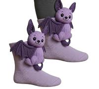 Hemousy 3D Knited Animal Socks for Women Kids, 1 Pair Funny Novelty Floor Sock for Christmas - Cute Animal Winter Highland Cow Socks