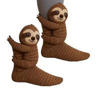 Hemousy 3D Knited Animal Socks for Women Kids, 1 Pair Funny Novelty Floor Sock for Christmas - Cute Animal Winter Highland Cow Socks